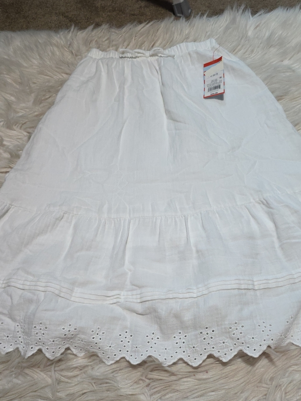 NWT Cat & Jack White Maxi Skirt- S Or 6/7